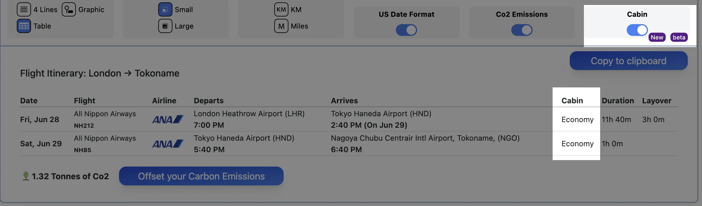 An image of the table layout view from PNR Expert